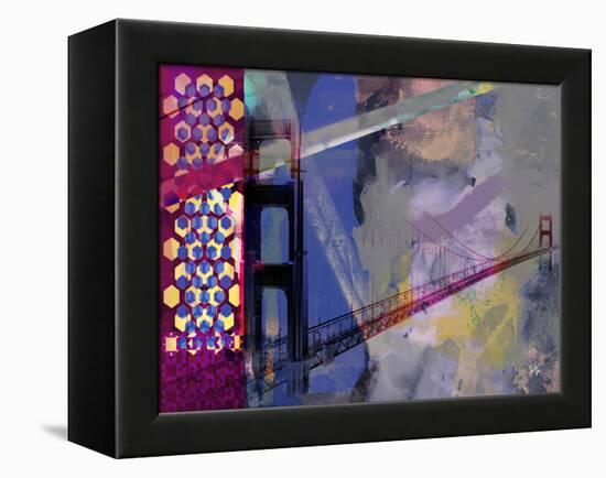 San Francisco Bridge Abstract II-Sisa Jasper-Framed Stretched Canvas