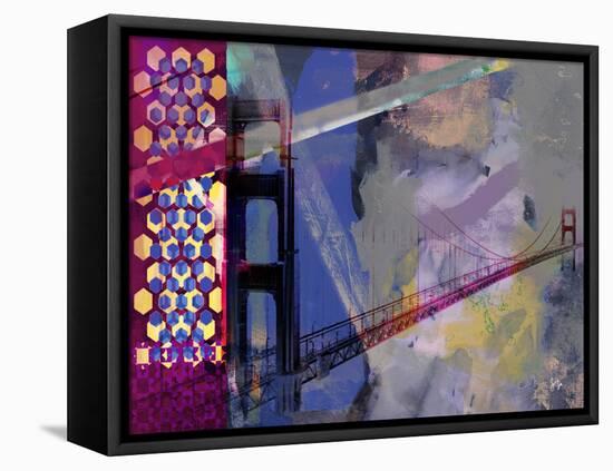 San Francisco Bridge Abstract II-Sisa Jasper-Framed Stretched Canvas