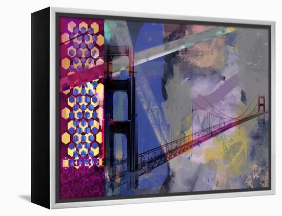 San Francisco Bridge Abstract II-Sisa Jasper-Framed Stretched Canvas