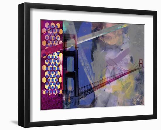 San Francisco Bridge Abstract II-Sisa Jasper-Framed Art Print