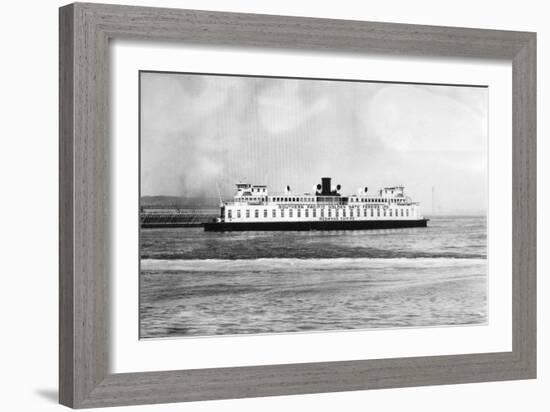 San Francisco, CA Bay with Redwood Empire Ferry Photograph - San Francisco, CA-Lantern Press-Framed Art Print