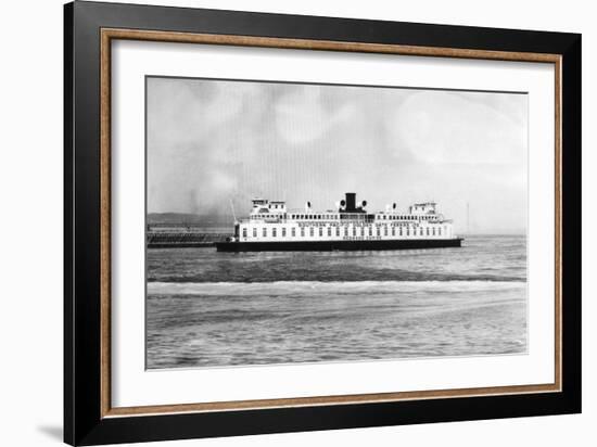 San Francisco, CA Bay with Redwood Empire Ferry Photograph - San Francisco, CA-Lantern Press-Framed Art Print