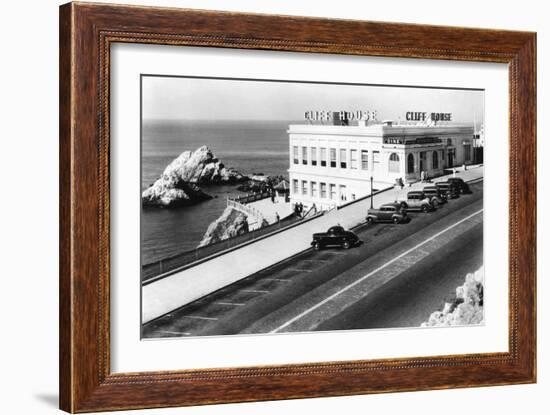 San Francisco, CA Cliff House and Seal Rocks Photograph - San Francisco, CA-Lantern Press-Framed Art Print