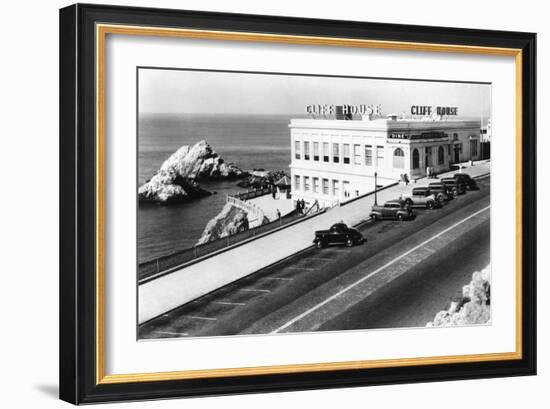 San Francisco, CA Cliff House and Seal Rocks Photograph - San Francisco, CA-Lantern Press-Framed Art Print