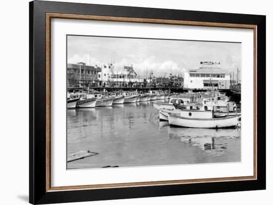 San Francisco, CA Fisherman's Wharf Waterfront Photograph - San Francisco, CA-Lantern Press-Framed Art Print