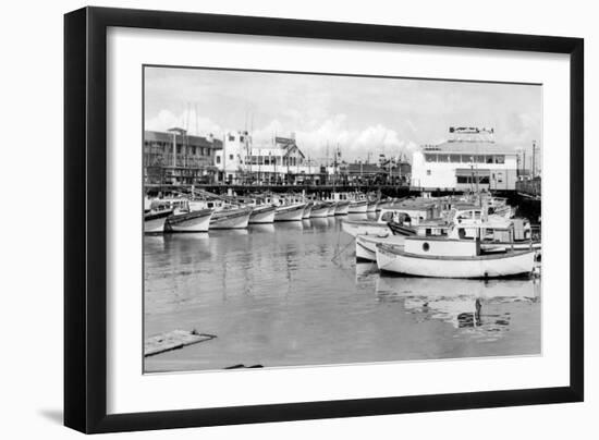 San Francisco, CA Fisherman's Wharf Waterfront Photograph - San Francisco, CA-Lantern Press-Framed Art Print