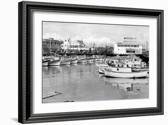 San Francisco, CA Fisherman's Wharf Waterfront Photograph - San Francisco, CA-Lantern Press-Framed Art Print