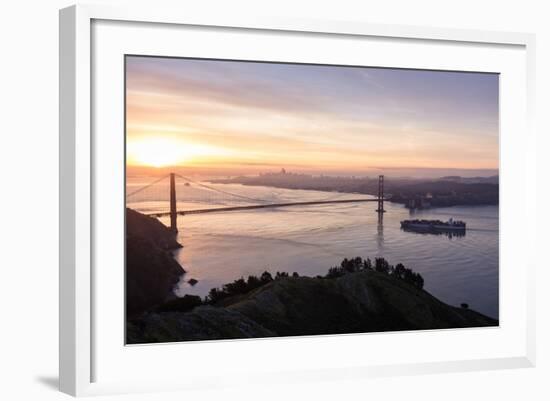 San Francisco, CA, USA: Sunrise View Over The Golden Gate Bridge And The City Of San Francisco-Axel Brunst-Framed Photographic Print