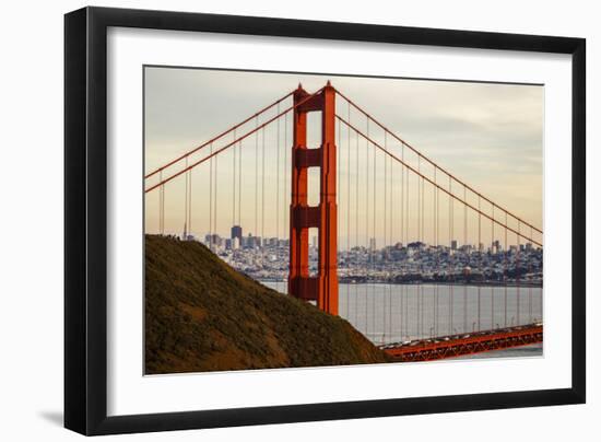 San Francisco, CA, USA: The Golden Gate Bridge Photographed From Conzelman Rd During Sunset-Axel Brunst-Framed Photographic Print