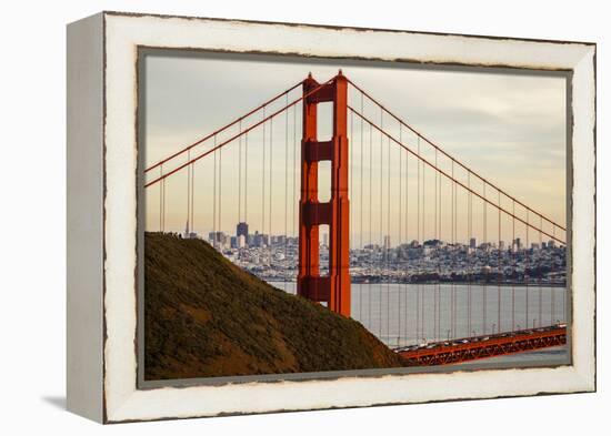 San Francisco, CA, USA: The Golden Gate Bridge Photographed From Conzelman Rd During Sunset-Axel Brunst-Framed Premier Image Canvas