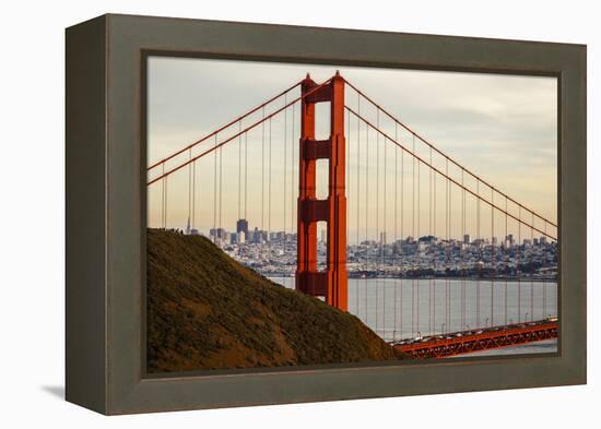 San Francisco, CA, USA: The Golden Gate Bridge Photographed From Conzelman Rd During Sunset-Axel Brunst-Framed Premier Image Canvas
