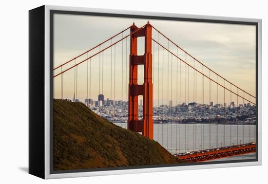 San Francisco, CA, USA: The Golden Gate Bridge Photographed From Conzelman Rd During Sunset-Axel Brunst-Framed Premier Image Canvas