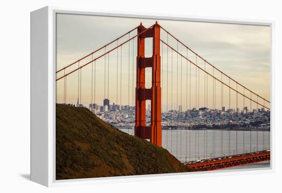 San Francisco, CA, USA: The Golden Gate Bridge Photographed From Conzelman Rd During Sunset-Axel Brunst-Framed Premier Image Canvas