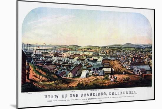 San Francisco, California, 1850-Nathaniel Currier-Mounted Giclee Print