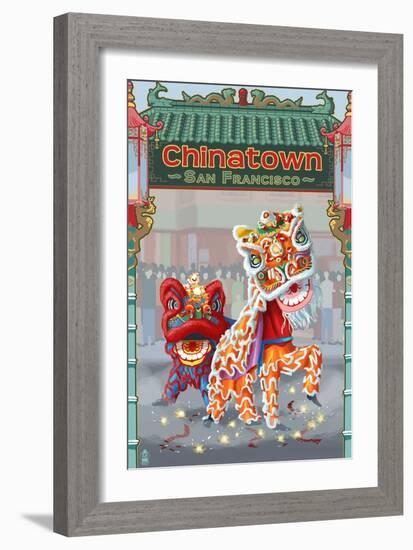 San Francisco, California - Chinatown, c.2008-Lantern Press-Framed Art Print