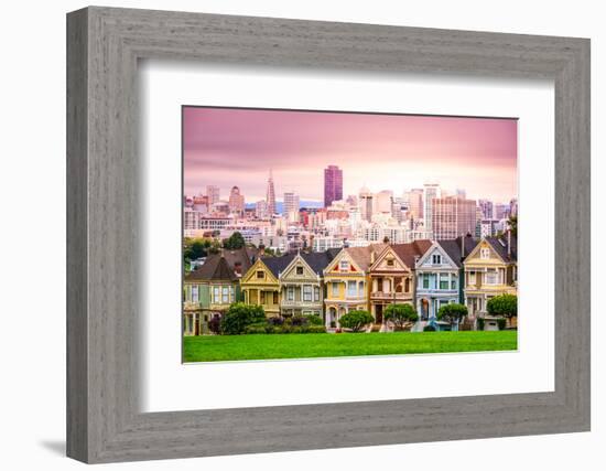 San Francisco, California Cityscape at Alamo Square.-SeanPavonePhoto-Framed Photographic Print