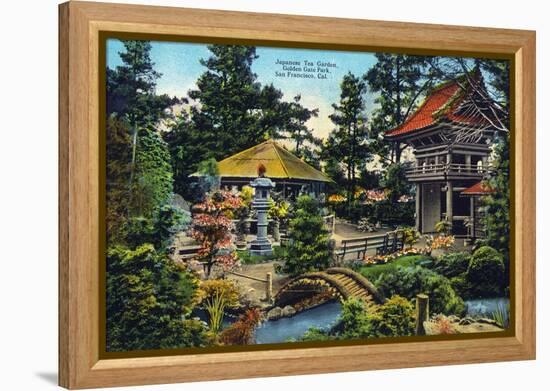 San Francisco, California - Golden Gate Park Japanese Tea Garden-Lantern Press-Framed Stretched Canvas
