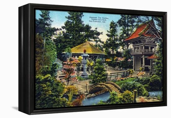 San Francisco, California - Golden Gate Park Japanese Tea Garden-Lantern Press-Framed Stretched Canvas