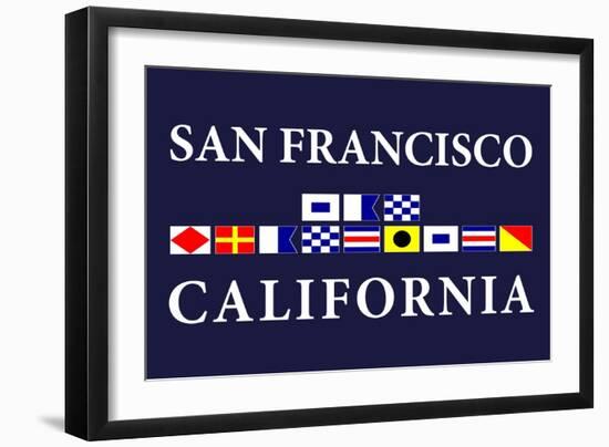 San Francisco, California - Nautical Flags-Lantern Press-Framed Art Print