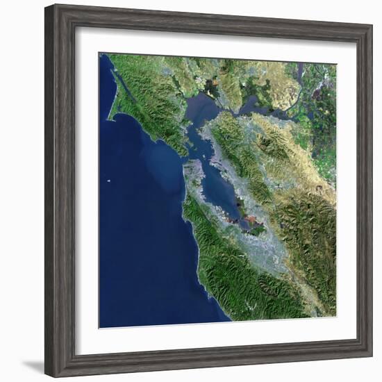 San Francisco, California, Satellite View-Stocktrek Images-Framed Photographic Print