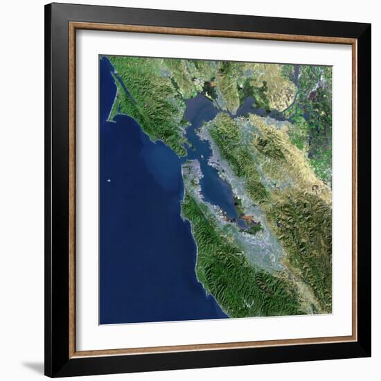 San Francisco, California, Satellite View-Stocktrek Images-Framed Photographic Print