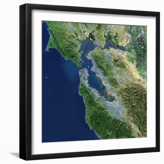 San Francisco, California, Satellite View-Stocktrek Images-Framed Photographic Print