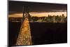 San Francisco, California, skyline and the Oakland Bay Bridge at evening.-Bill Bachmann-Mounted Photographic Print