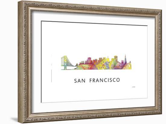 San Francisco California Skyline-Marlene Watson-Framed Giclee Print