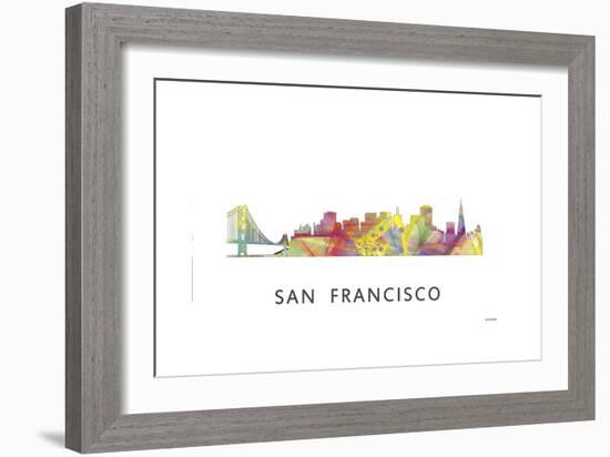 San Francisco California Skyline-Marlene Watson-Framed Giclee Print