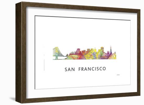 San Francisco California Skyline-Marlene Watson-Framed Giclee Print