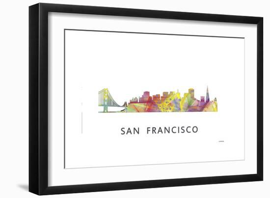 San Francisco California Skyline-Marlene Watson-Framed Giclee Print