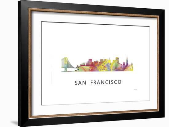 San Francisco California Skyline-Marlene Watson-Framed Giclee Print