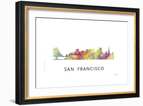 San Francisco California Skyline-Marlene Watson-Framed Giclee Print