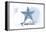 San Francisco, California - Starfish - Blue - Coastal Icon-Lantern Press-Framed Stretched Canvas