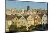 San Francisco, California, Victorian homes and city.-Bill Bachmann-Mounted Photographic Print