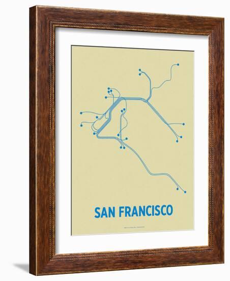 San Francisco (Cement & Blue)-LinePosters-Framed Serigraph