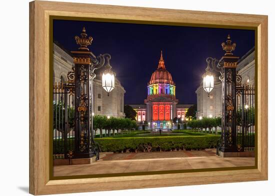 San Francisco City Hall in Rainbow Colors-nstanev-Framed Premier Image Canvas