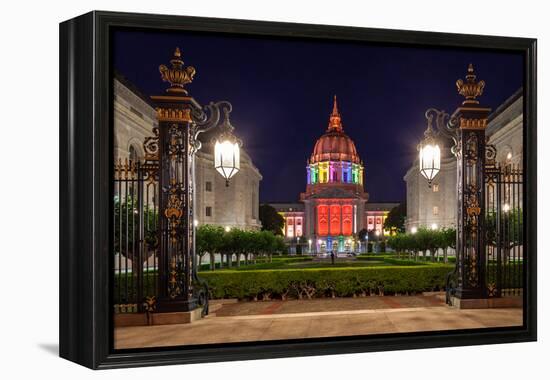 San Francisco City Hall in Rainbow Colors-nstanev-Framed Premier Image Canvas