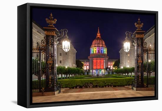 San Francisco City Hall in Rainbow Colors-nstanev-Framed Premier Image Canvas