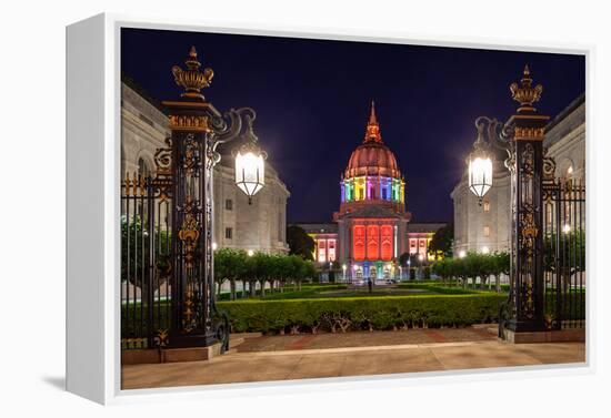 San Francisco City Hall in Rainbow Colors-nstanev-Framed Premier Image Canvas