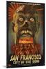 San Francisco City of the Dead Zombie Attack-Lantern Press-Mounted Art Print