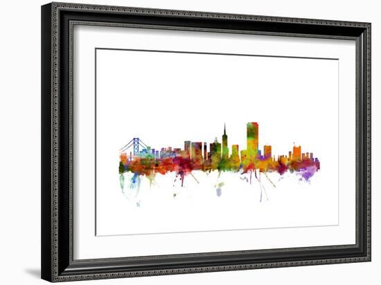 San Francisco City Skyline-Michael Tompsett-Framed Premium Giclee Print