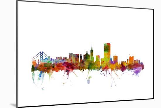 San Francisco City Skyline-Michael Tompsett-Mounted Art Print