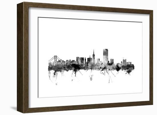 San Francisco City Skyline-Michael Tompsett-Framed Art Print