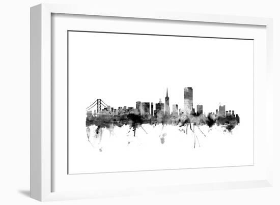 San Francisco City Skyline-Michael Tompsett-Framed Art Print