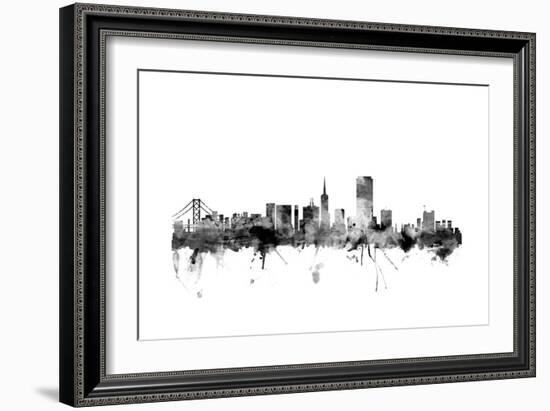 San Francisco City Skyline-Michael Tompsett-Framed Art Print