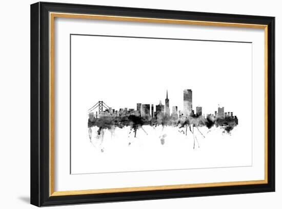 San Francisco City Skyline-Michael Tompsett-Framed Art Print