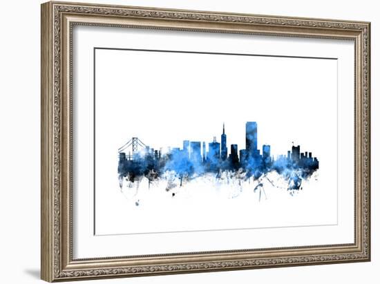 San Francisco City Skyline-Michael Tompsett-Framed Art Print