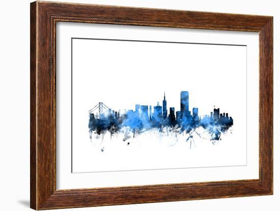 San Francisco City Skyline-Michael Tompsett-Framed Art Print