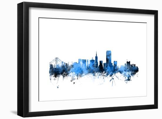 San Francisco City Skyline-Michael Tompsett-Framed Art Print